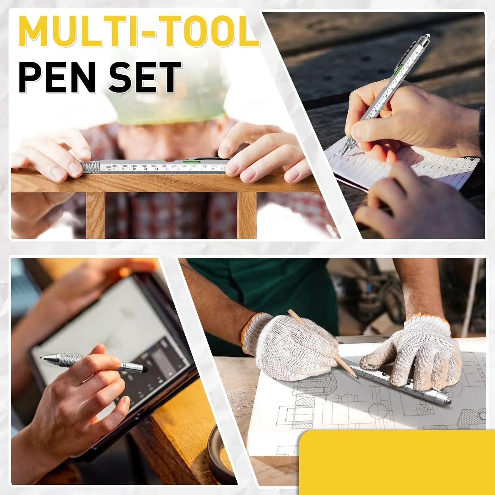 True Scrybe Bolt 9-in-1 Multi-Tool Pen with LED and Stylus