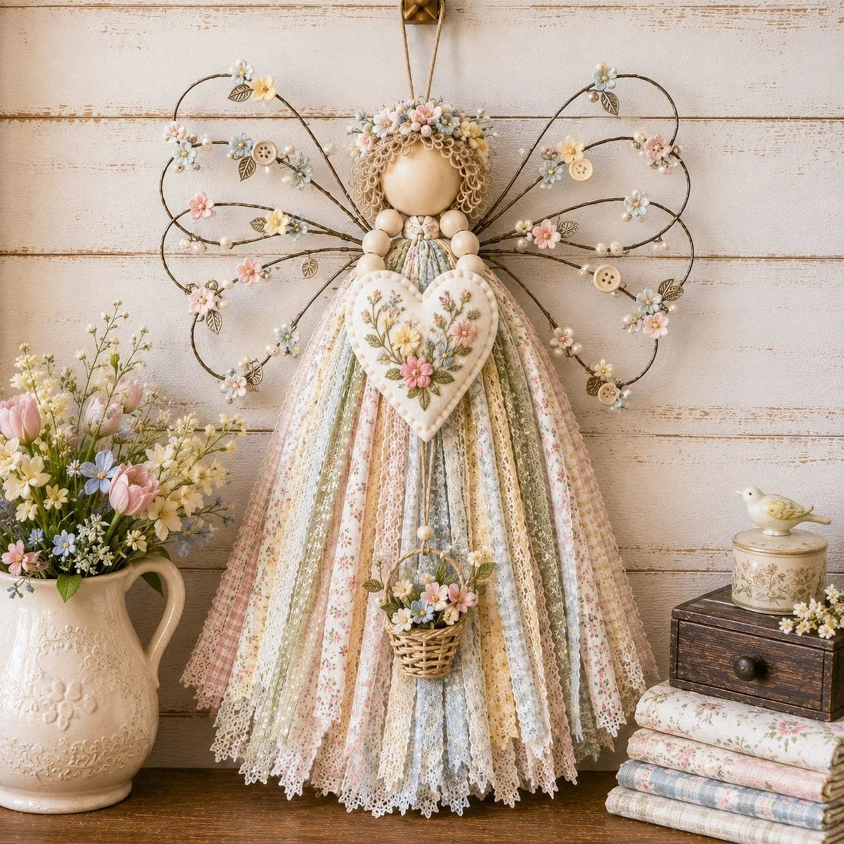 Hands-On Angel Fabric Hanging DIY Kit for Creative Play