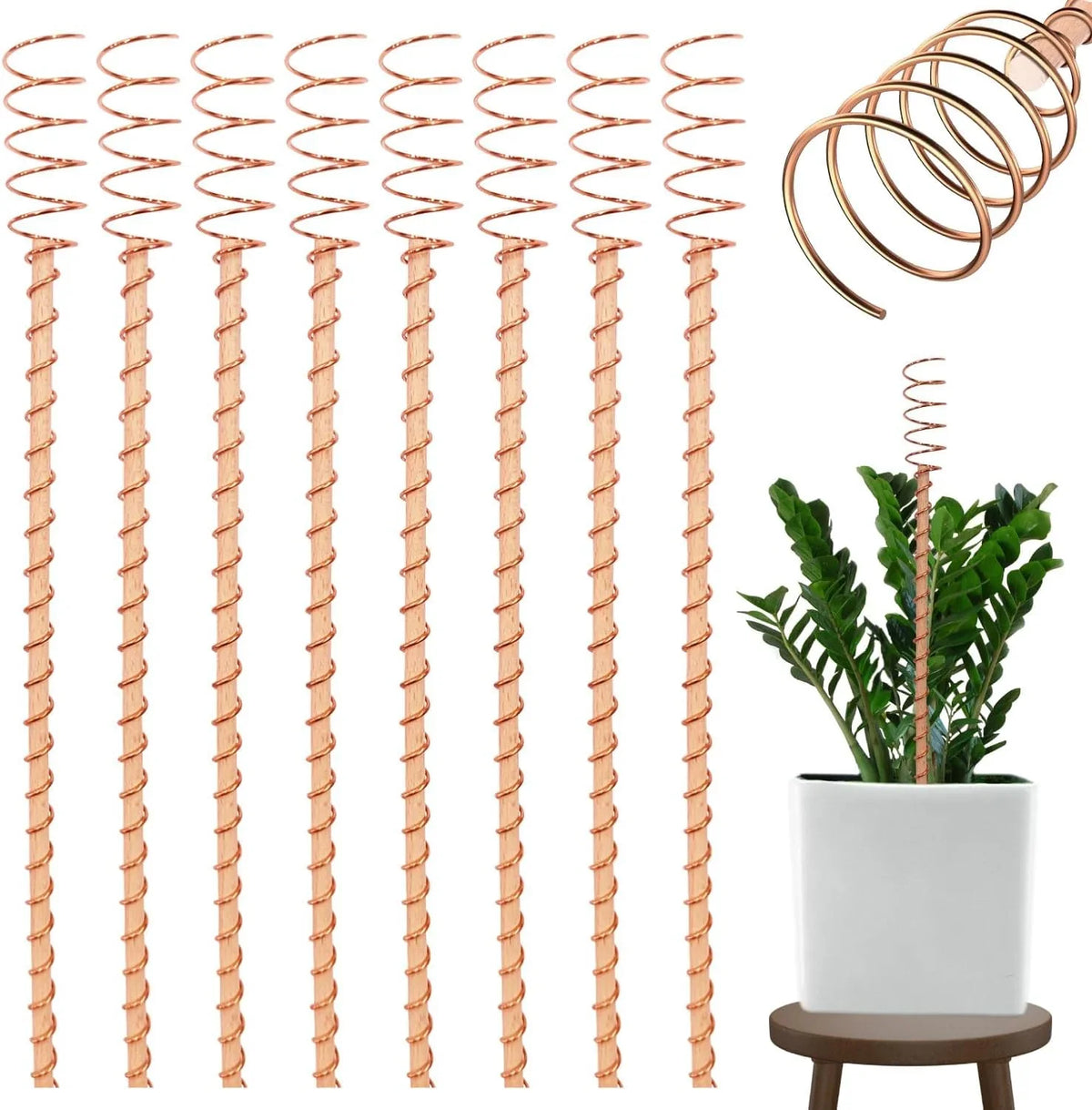 Outdoor Electroculture Plant Stakes 8 Pack – Enhance Plant Growth