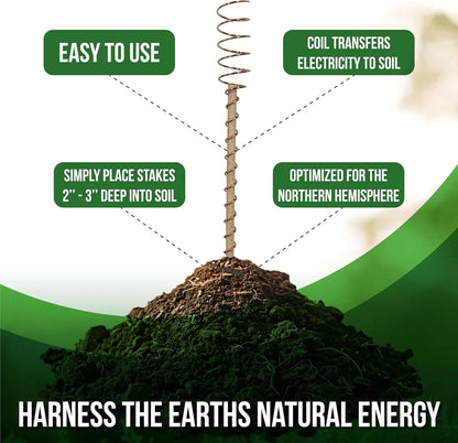 Outdoor Electroculture Plant Stakes 8 Pack – Enhance Plant Growth