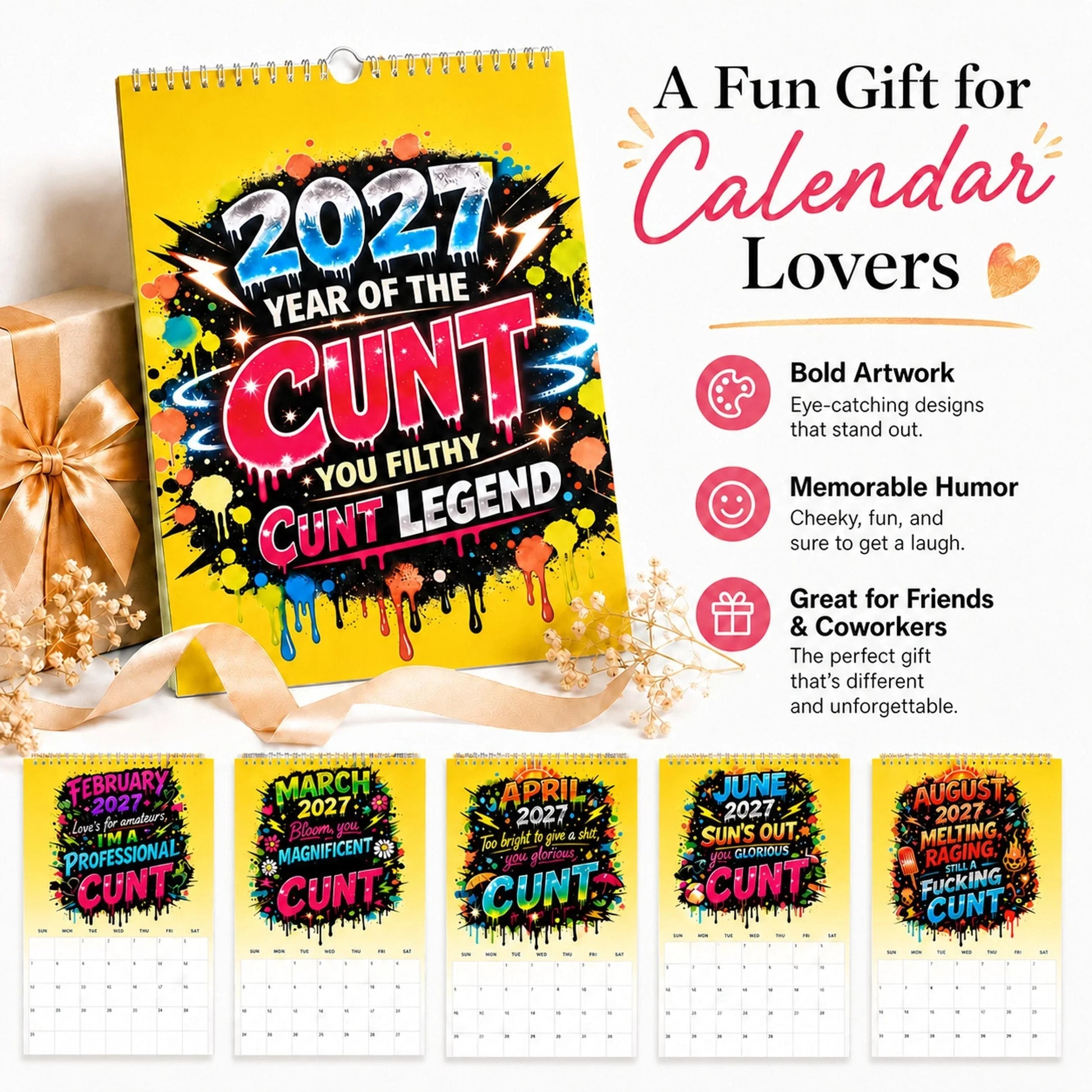 Purpose-Built Year of the Cunt Wall Calendar – Bold Graffiti Humor