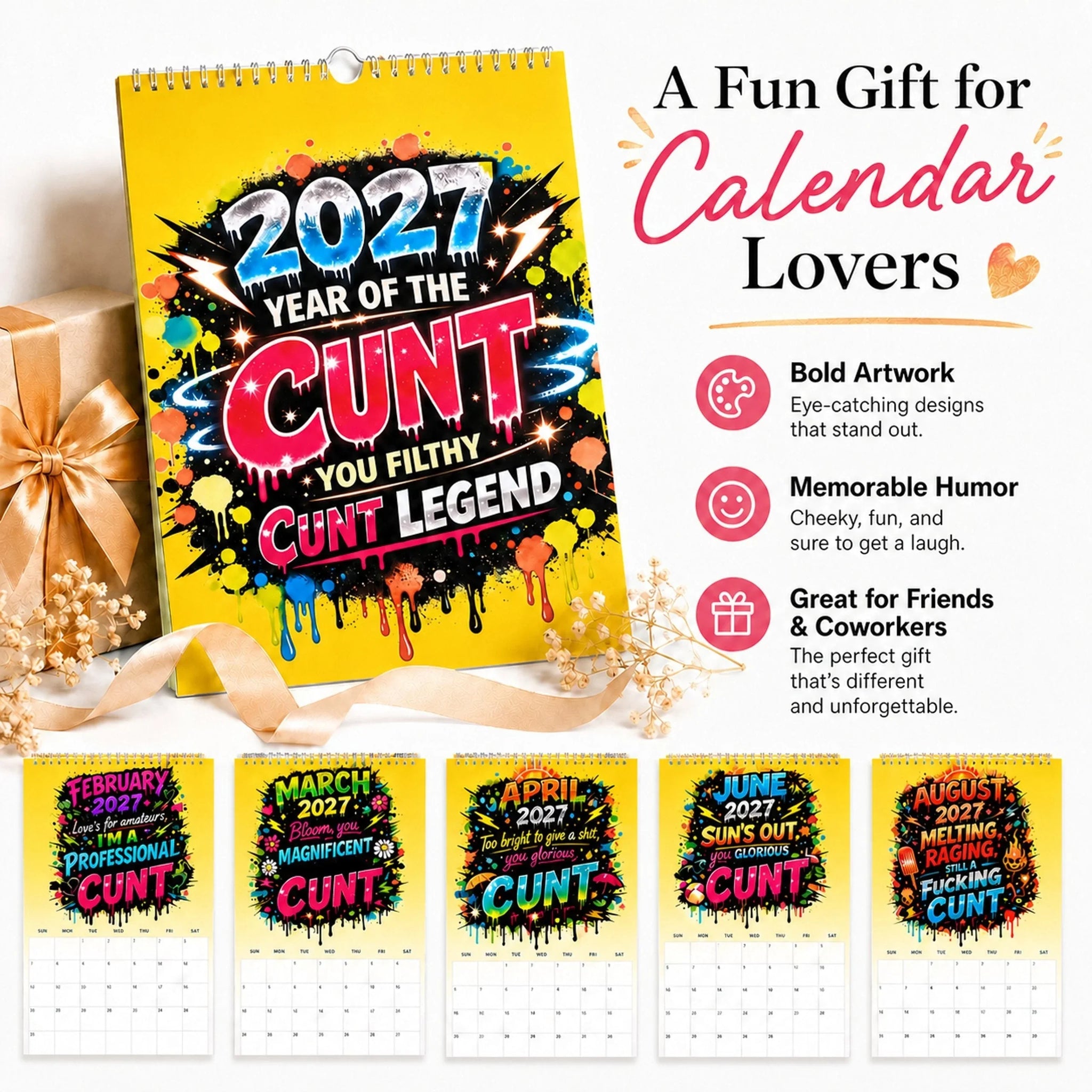 Purpose-Built Year of the Cunt Wall Calendar – Bold Graffiti Humor