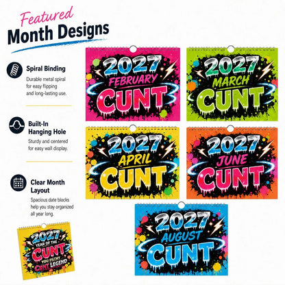 Purpose-Built Year of the Cunt Wall Calendar – Bold Graffiti Humor