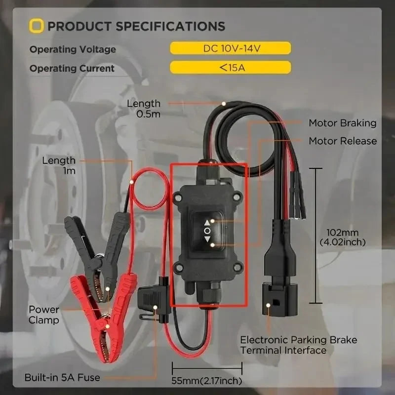 Vehicle-Ready Universal EPB Emergency Release Tool – 40A Fuse &