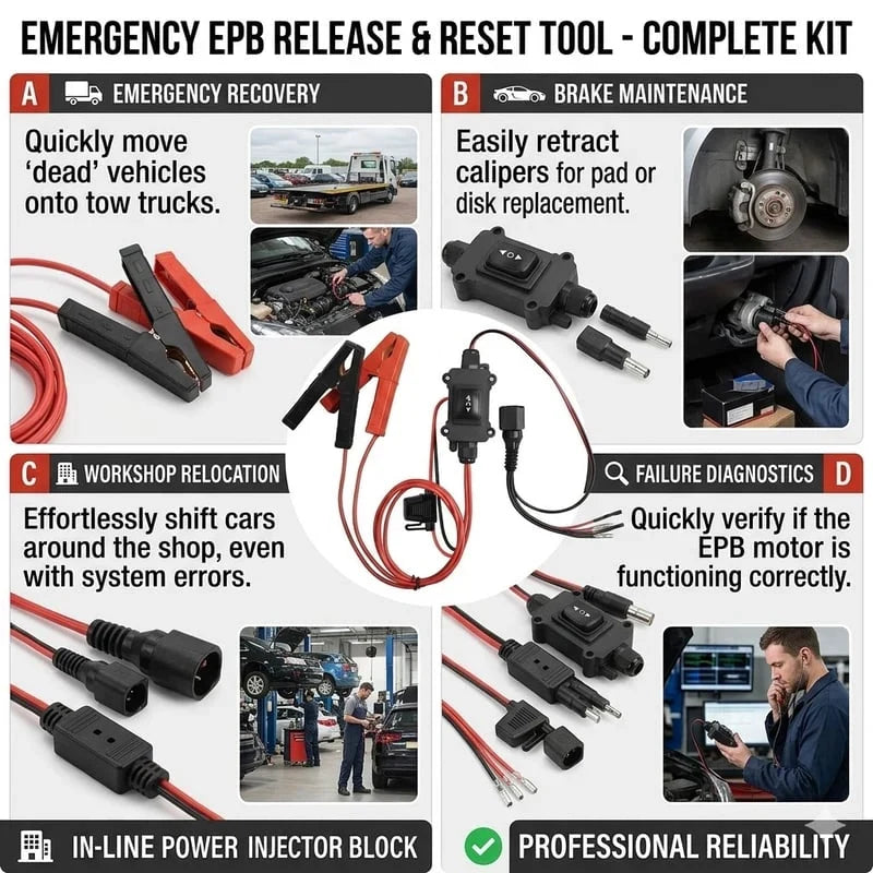 Vehicle-Ready Universal EPB Emergency Release Tool – 40A Fuse &
