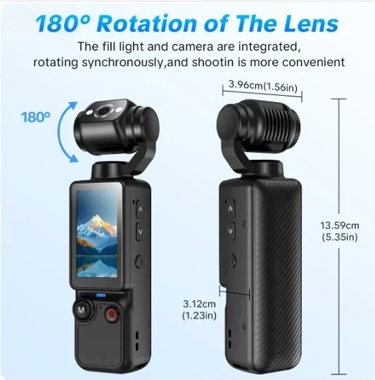 Purpose-Built Upgraded Vlogging Camera – 180° Rotating Lens