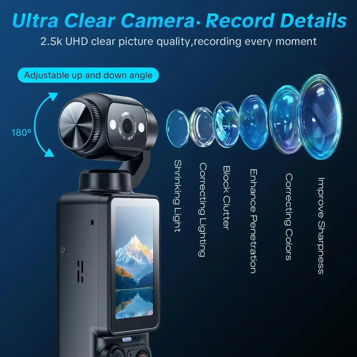 Purpose-Built Upgraded Vlogging Camera – 180° Rotating Lens