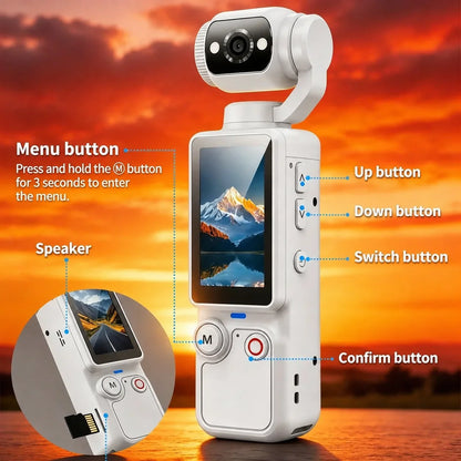 Purpose-Built Upgraded Vlogging Camera – 180° Rotating Lens