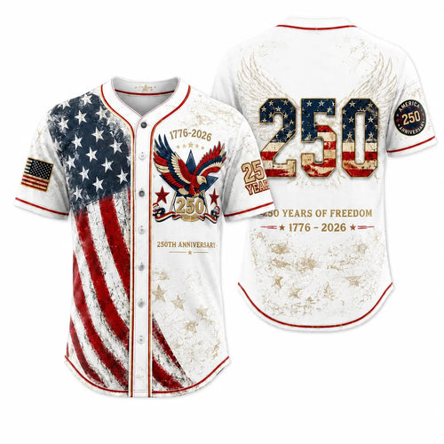 Distinctive USA 250 Years Of dom Baseball Jersey-Patriotic Eagle