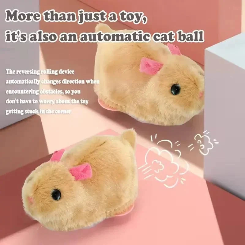Pet-Friendly Auto-Rolling Ball with Mouse Hands- Play for Indoor