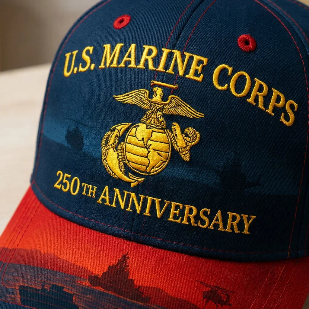 Comfort-Focused U.S. Marine – Embroidered Edition for Everyday Wear