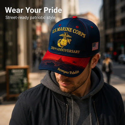 Comfort-Focused U.S. Marine – Embroidered Edition for Everyday Wear