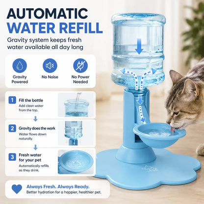 Pet-Friendly Automatic Pet Water Dispenser – Gravity Self Refilling