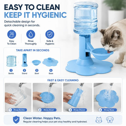 Pet-Friendly Automatic Pet Water Dispenser – Gravity Self Refilling