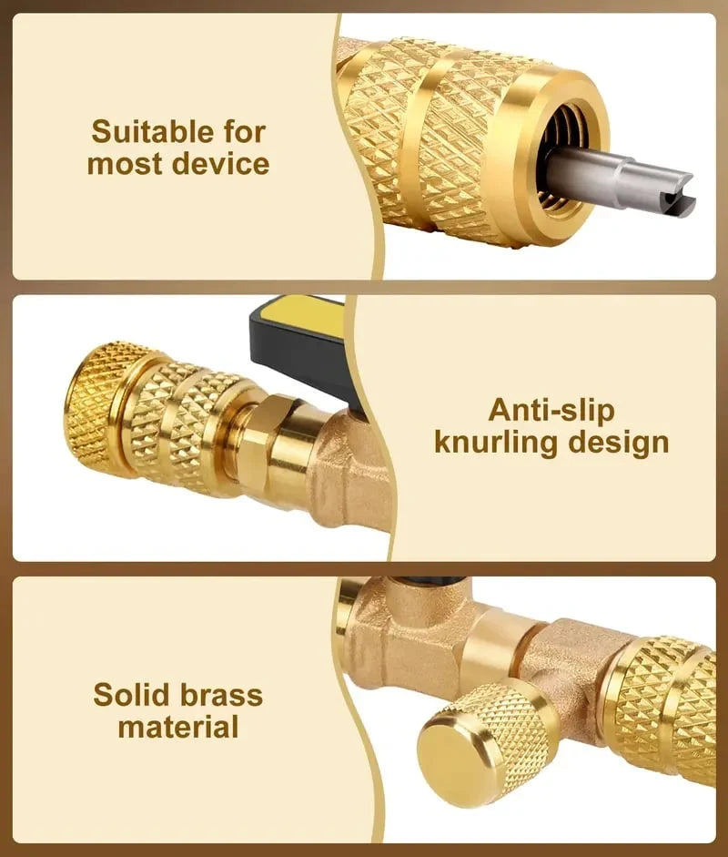 Valve Core Installation Kit with Refrigeration Ratchet