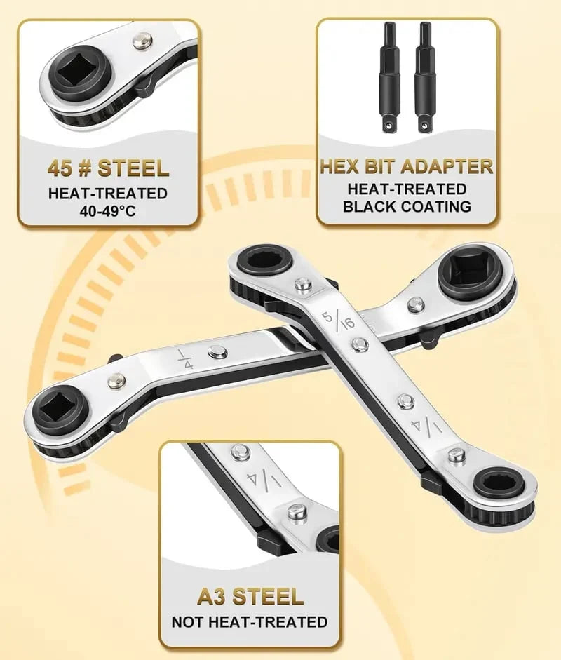Refrigeration Ratchet Kit for Removing Valve Cores