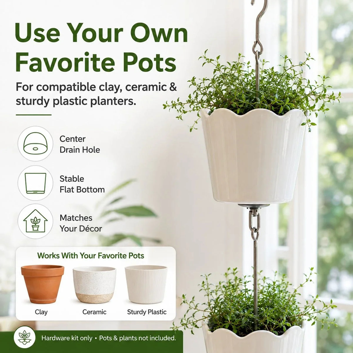 Hands-On Vertical Hanging Pot Kit for Creative Play