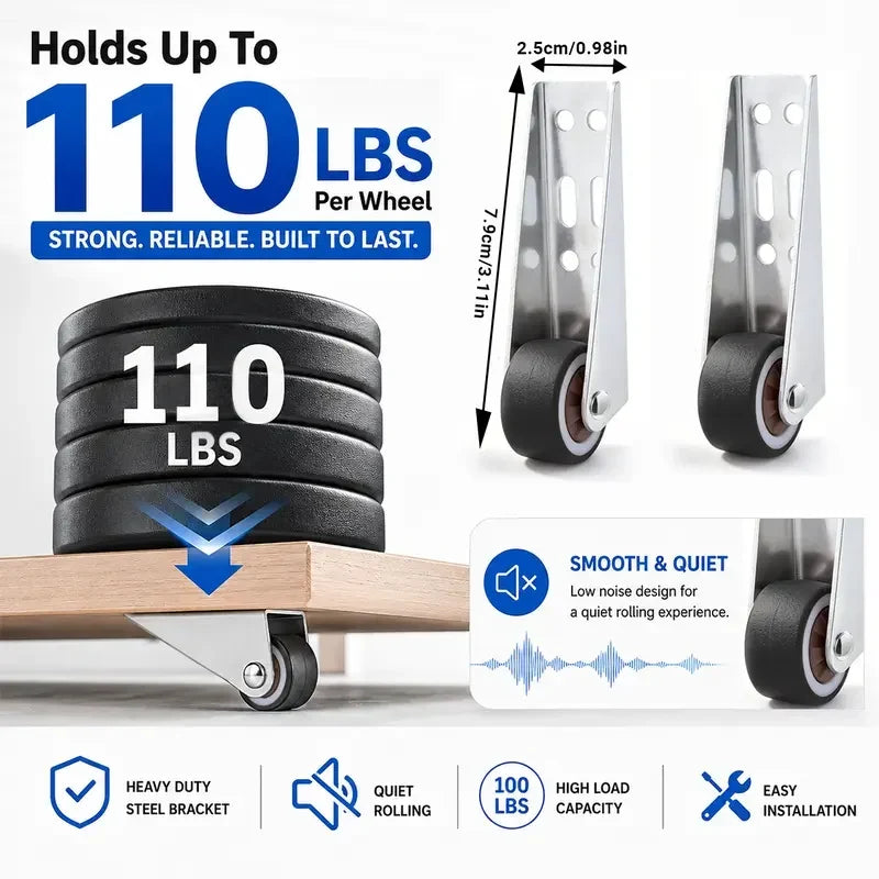 110 lb Anti-Wobble Guide Wheel for Vertical Sliding Doors