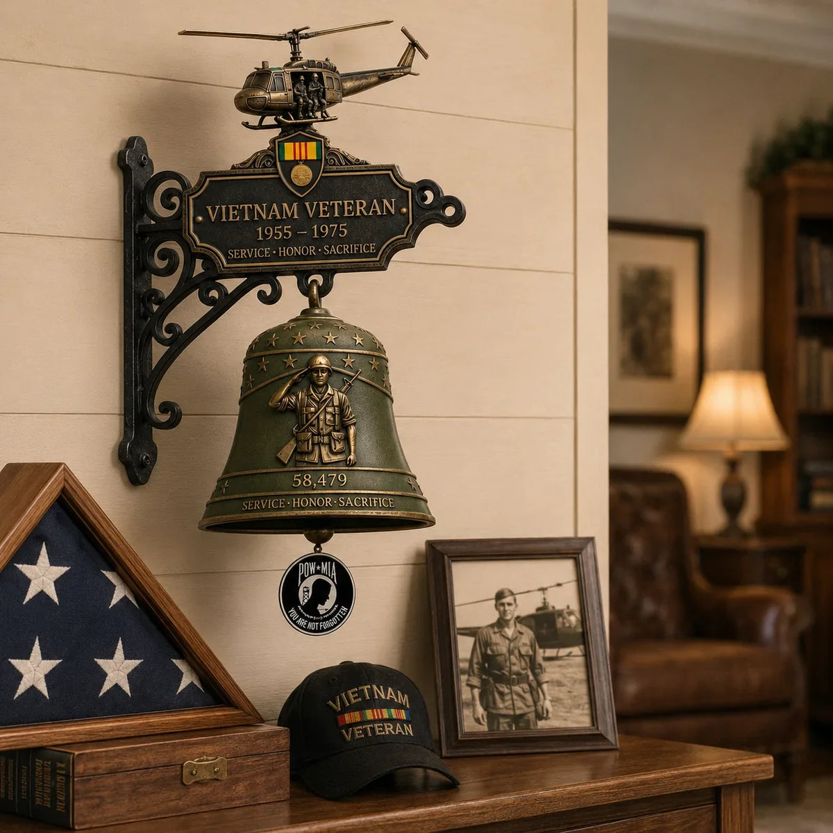 Purpose-Built Vietnam Veteran Tribute Wall Bell for Everyday Use