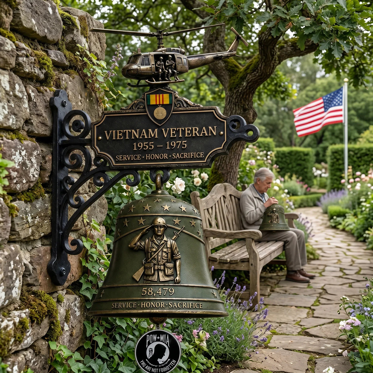 Purpose-Built Vietnam Veteran Tribute Wall Bell for Everyday Use