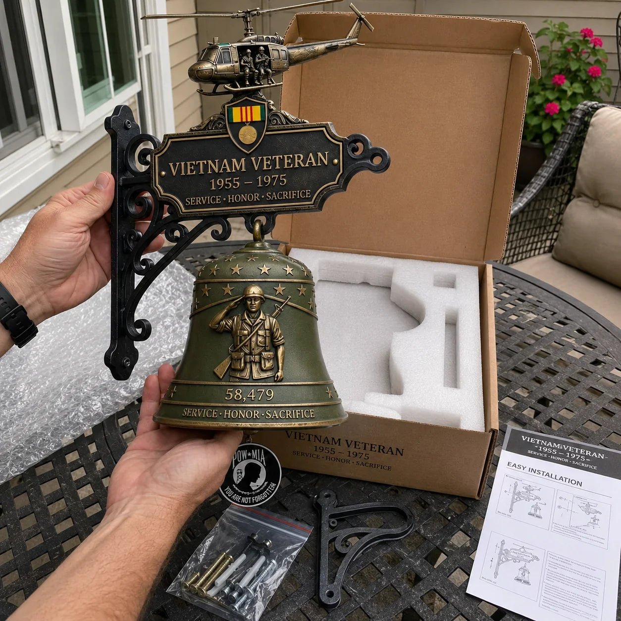 Purpose-Built Vietnam Veteran Tribute Wall Bell for Everyday Use