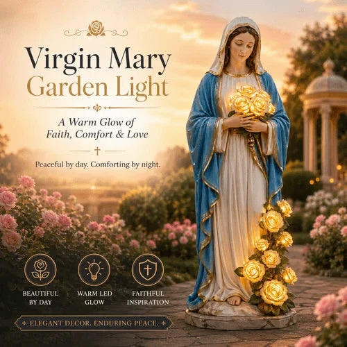 Outdoor Virgin Mary Garden Light for Garden Display
