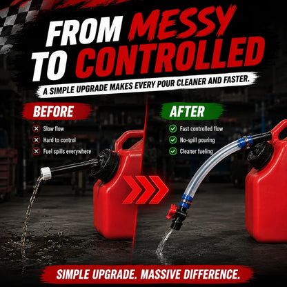 No-Spill Spout Upgrade Kit for Racing Fuel Jugs