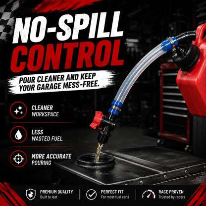 No-Spill Spout Upgrade Kit for Racing Fuel Jugs