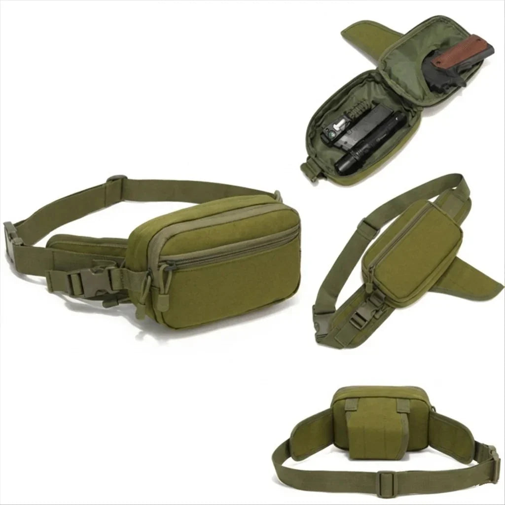 1000D Nylon Tactical Hip Bag with Concealed Rapid-Access Pocket