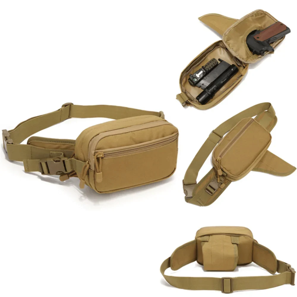 1000D Nylon Tactical Hip Bag with Concealed Rapid-Access Pocket