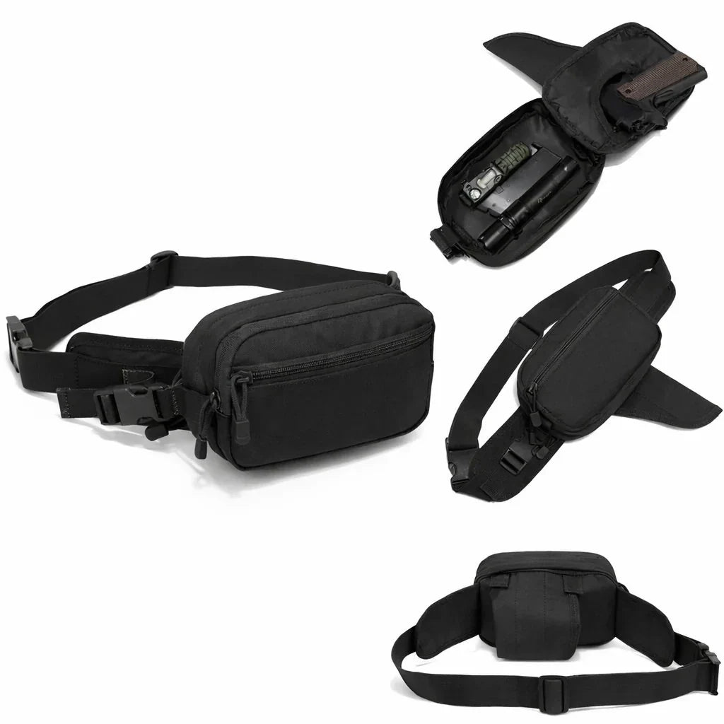 1000D Nylon Tactical Hip Bag with Concealed Rapid-Access Pocket