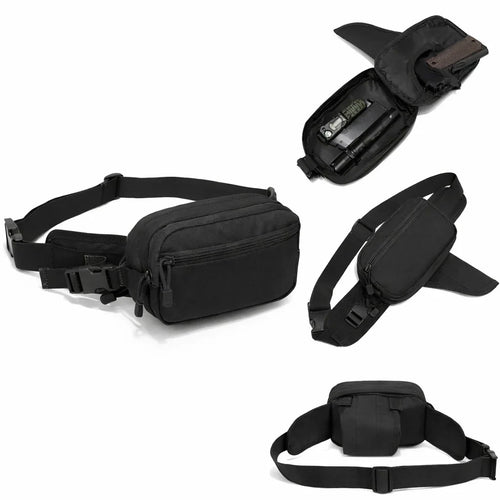1000D Nylon Tactical Hip Bag with Concealed Rapid-Access Pocket