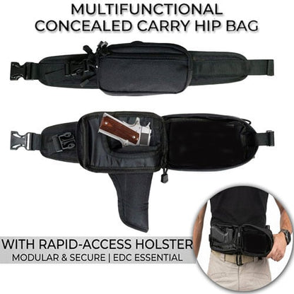 1000D Nylon Tactical Hip Bag with Concealed Rapid-Access Pocket