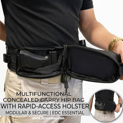 1000D Nylon Tactical Hip Bag with Concealed Rapid-Access Pocket