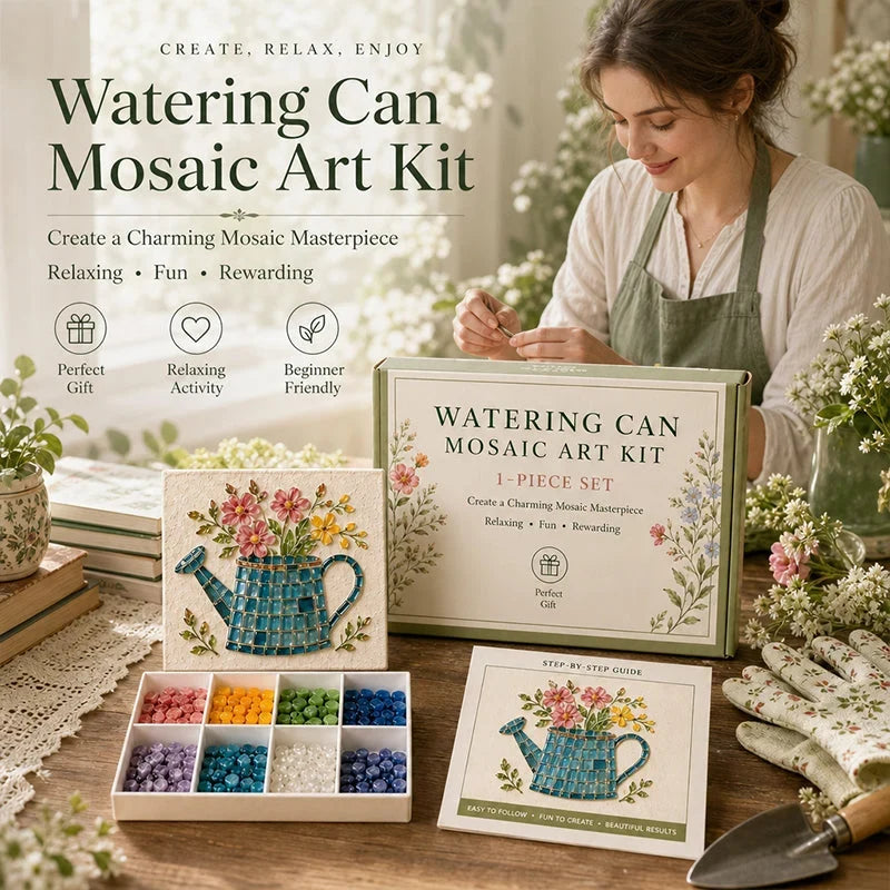 Hands-On Watering Can Mosaic Art Kit for Creative Play