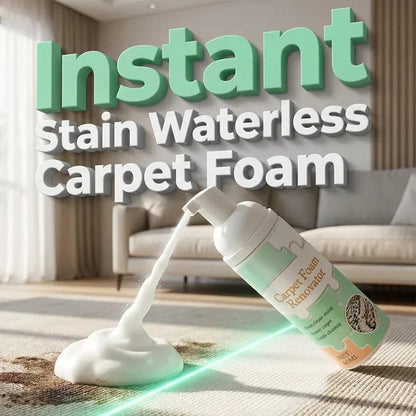 Waterless Carpet Foam Stain Remover with Reusable Cleaning Towel