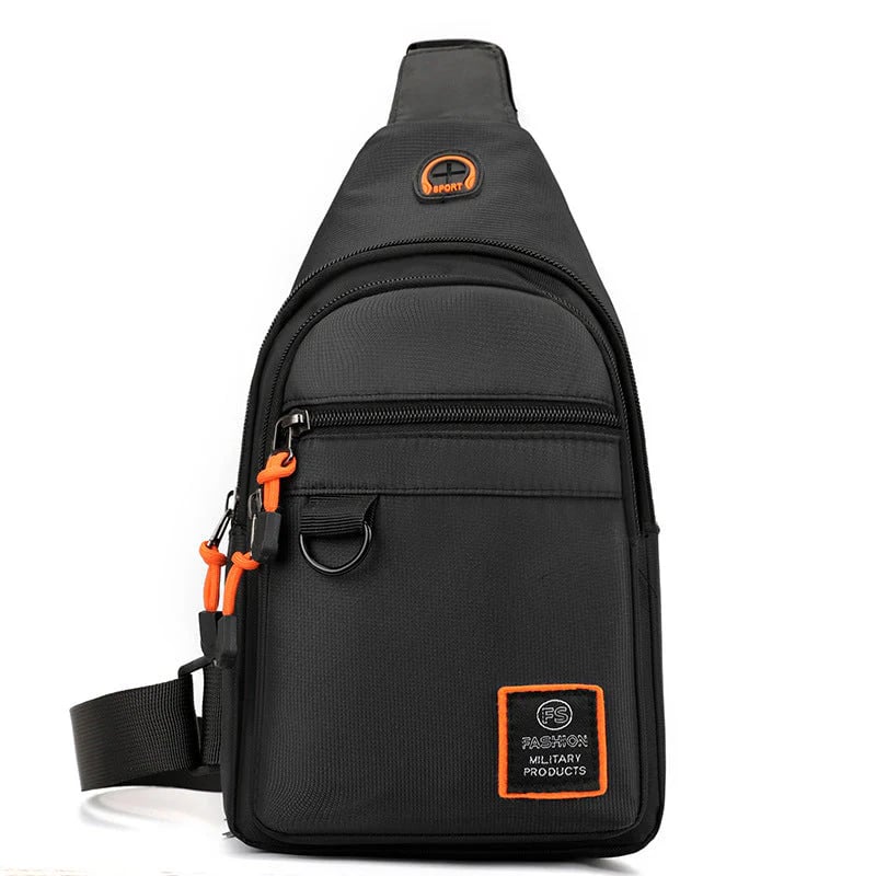 Space-Saving Waterproof Multi-pocket Crossbody Sling