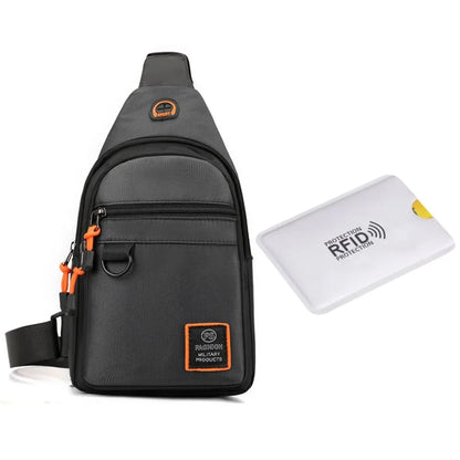 Space-Saving Waterproof Multi-pocket Crossbody Sling
