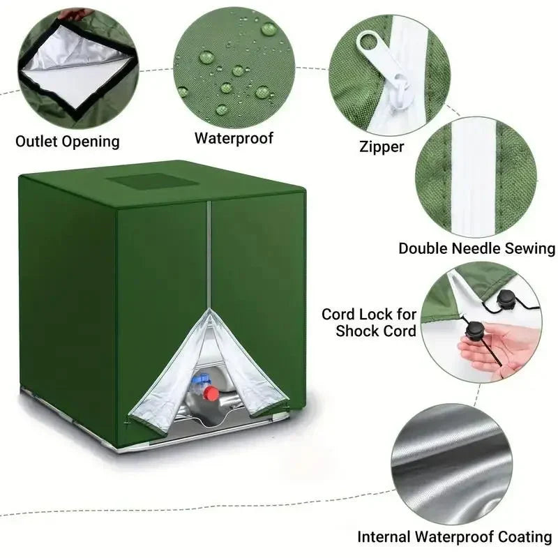 Purpose-Built Waterproof IBC Tote Cover – Heavy-Duty, UV-Blocking