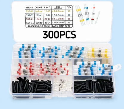 Workshop-Ready 300PCS Solder Seal Wire Connectors for Precise Repairs
