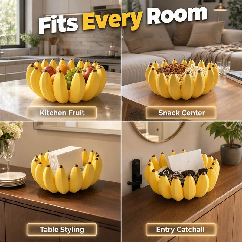 Purpose-Built Creative Banana Shape Fruit Bowl for Everyday Use