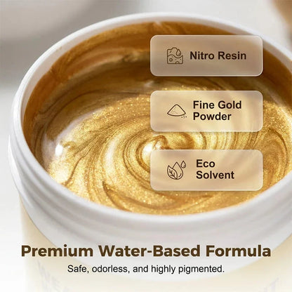 Weather-Resistant Water-Based Gold Paint for Indoor-Outdoor Details