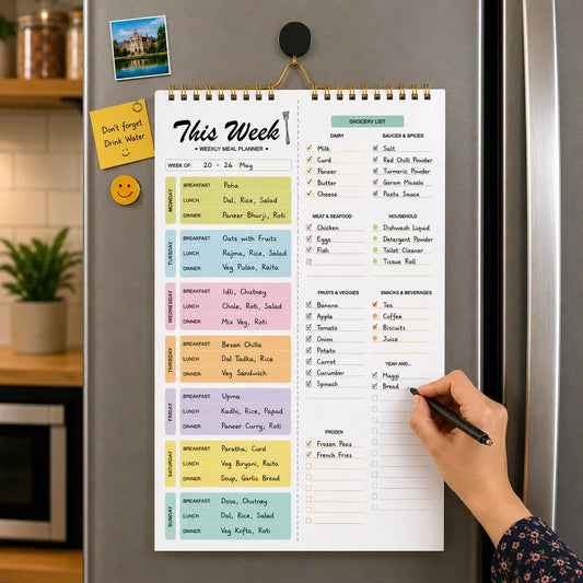 Easy-Use Weekly Food Planning Pad for Daily Kitchen Tasks