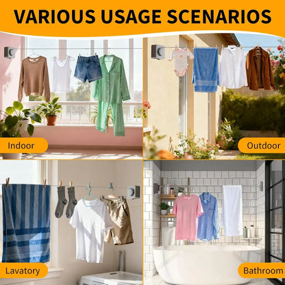 Purpose-Built Retractable Stainless Steel Clothesline – Dry More