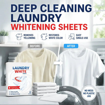 Easy-Care Deep Cleaning Laundry Whitening Sheets Powerful Stain