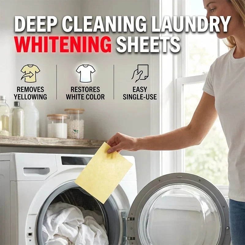 Easy-Care Deep Cleaning Laundry Whitening Sheets Powerful Stain