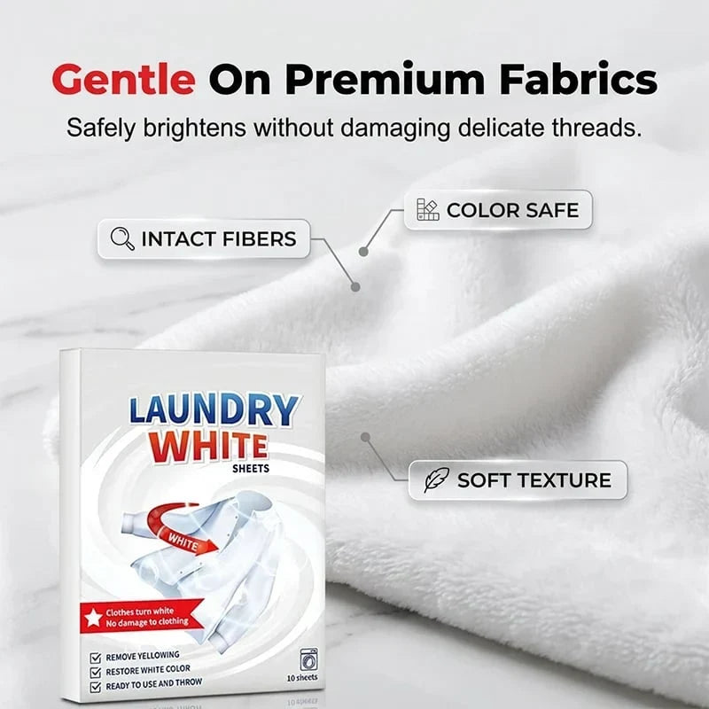 Easy-Care Deep Cleaning Laundry Whitening Sheets Powerful Stain