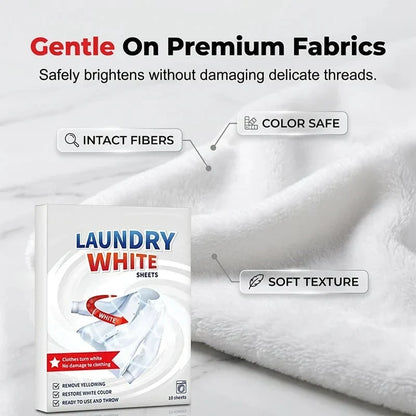 Easy-Care Deep Cleaning Laundry Whitening Sheets Powerful Stain