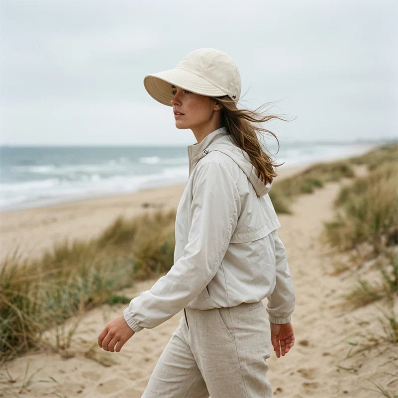 Purpose-Built Wide Curved Brim – UPF 50+ All-Round UV Sun