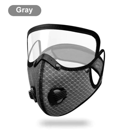 Windproof Motorcycle Face Mask and Anti-UV Goggles with 5-Layer Filter